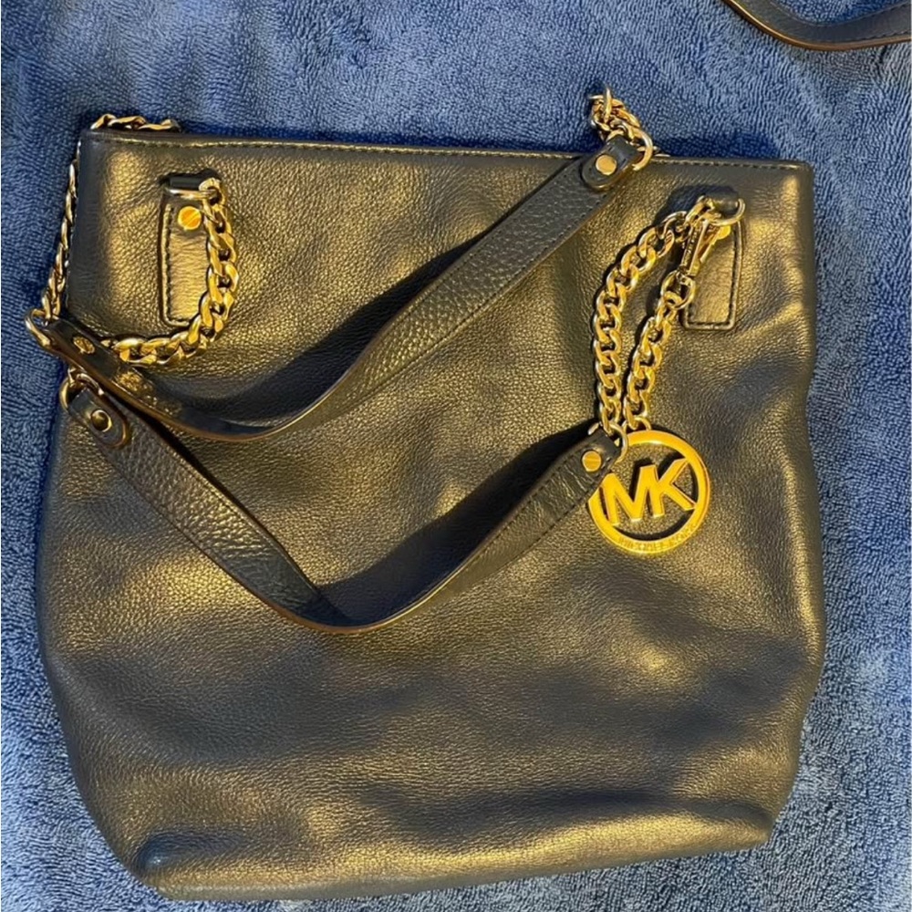 Michael Kors Navy Blue Leather Bag